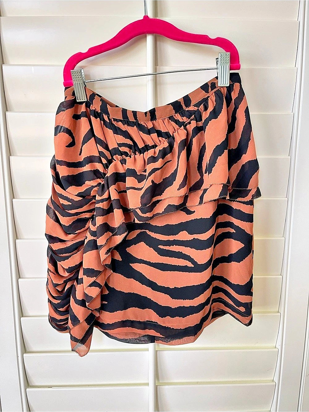 NWT AllSaints Pia Zephyr Skirt Animal Print Mini US 2